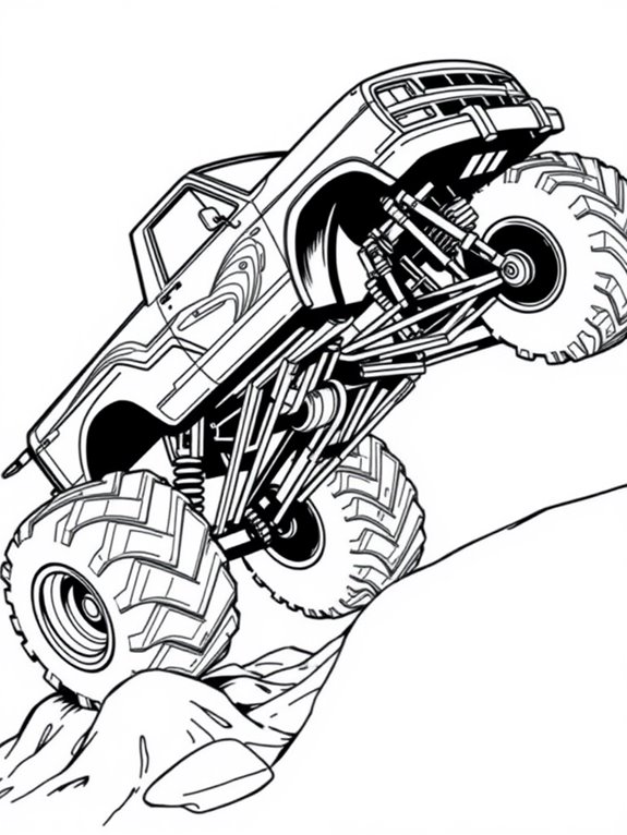 classic monster truck coloring