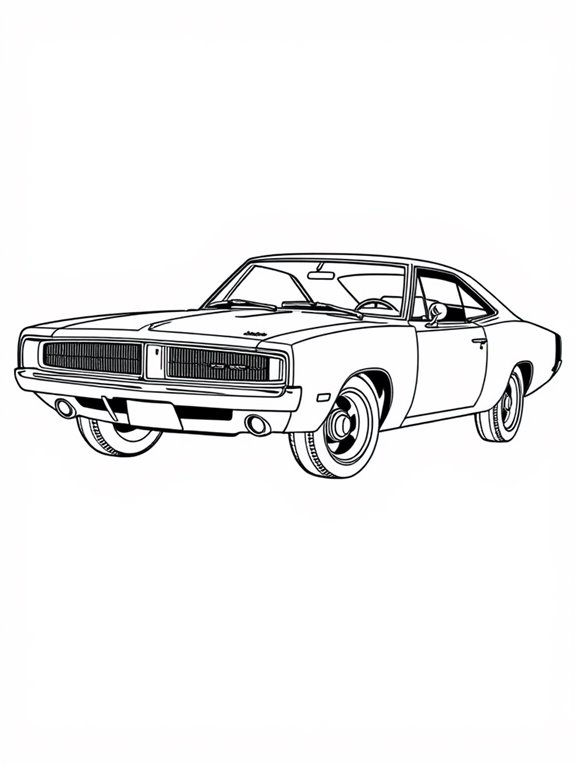 classic muscle car coloring