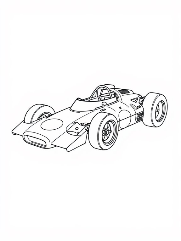 classic racing car coloring