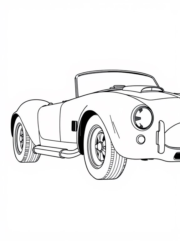 classic shelby cobra outline