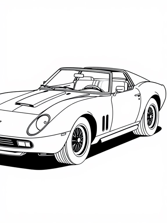 classic sports car coloring