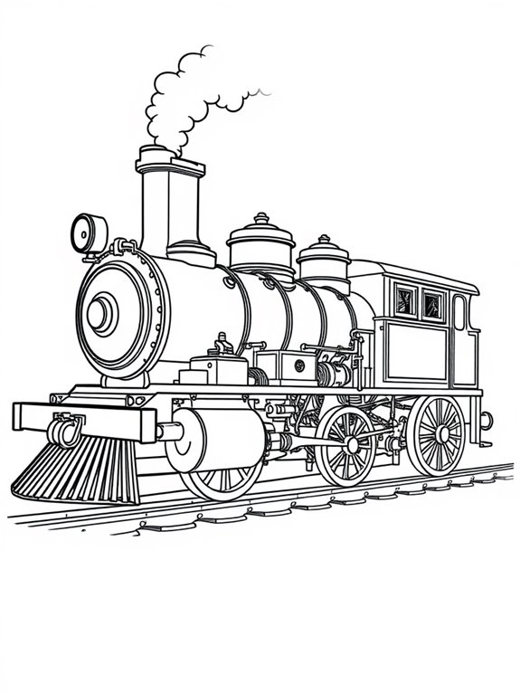 classic steam engine illustration