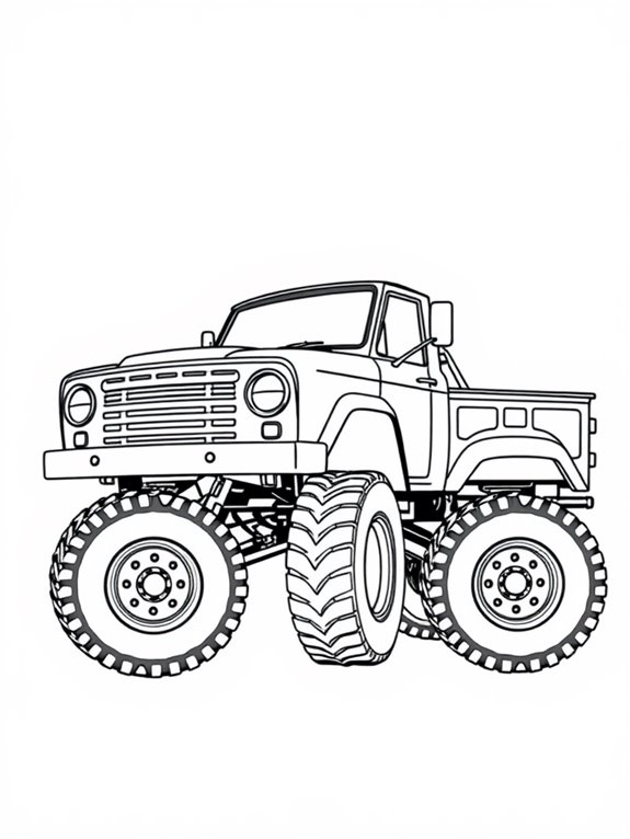 classic truck coloring page