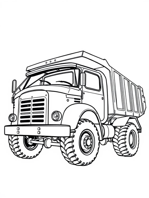 classic vintage dump truck