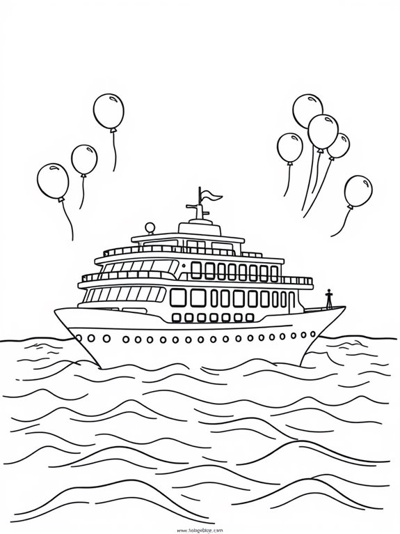 colorful cruise ship balloons