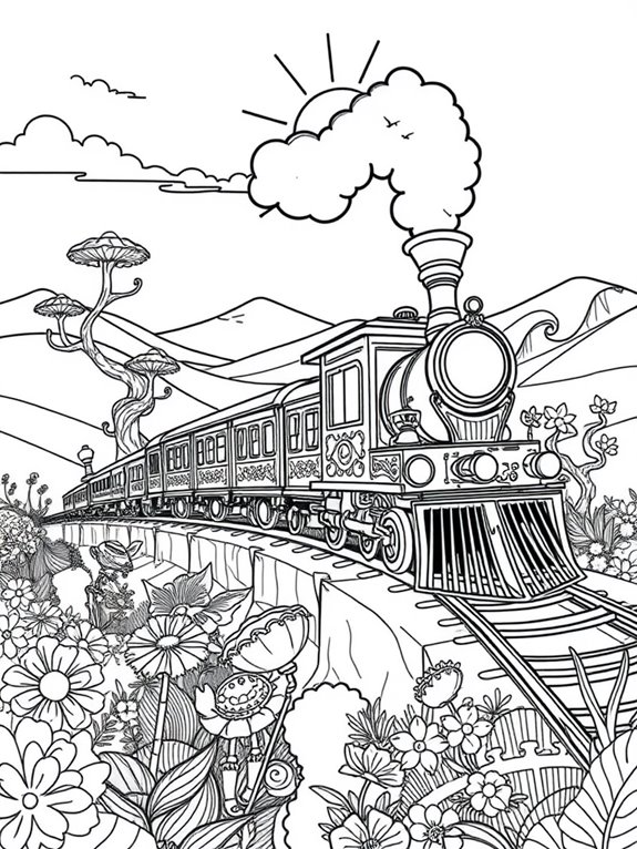 colorful fantasy train adventure