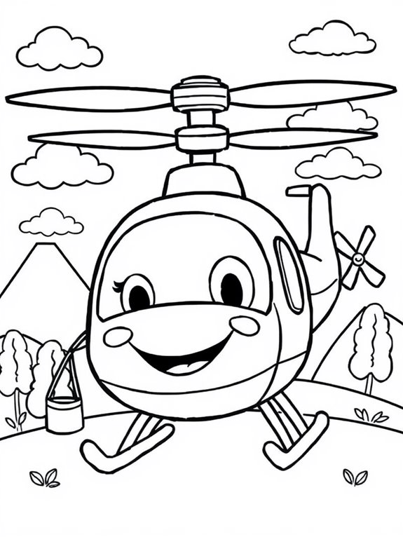 colorful helicopter art activity