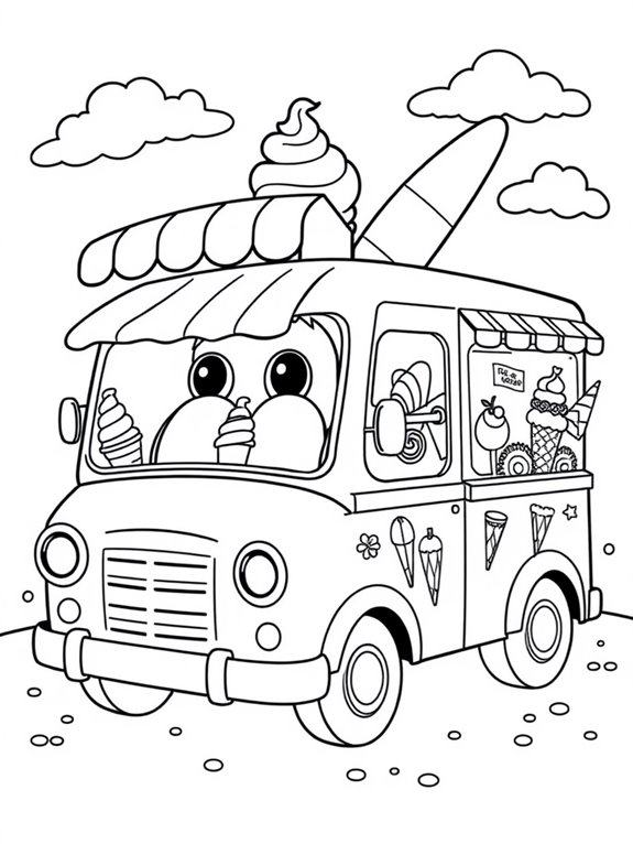 colorful ice cream truck