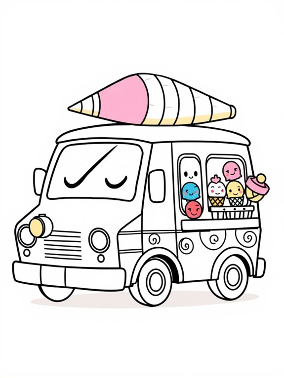 colorful ice cream truck