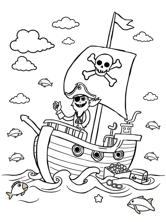 colorful pirate ship adventure