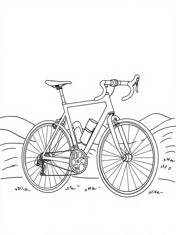 coloring page of bike