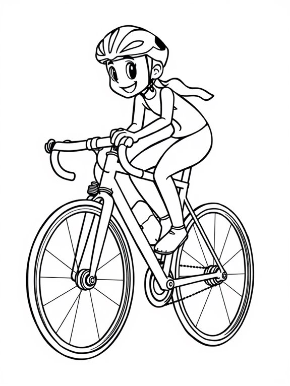 coloring page of bike