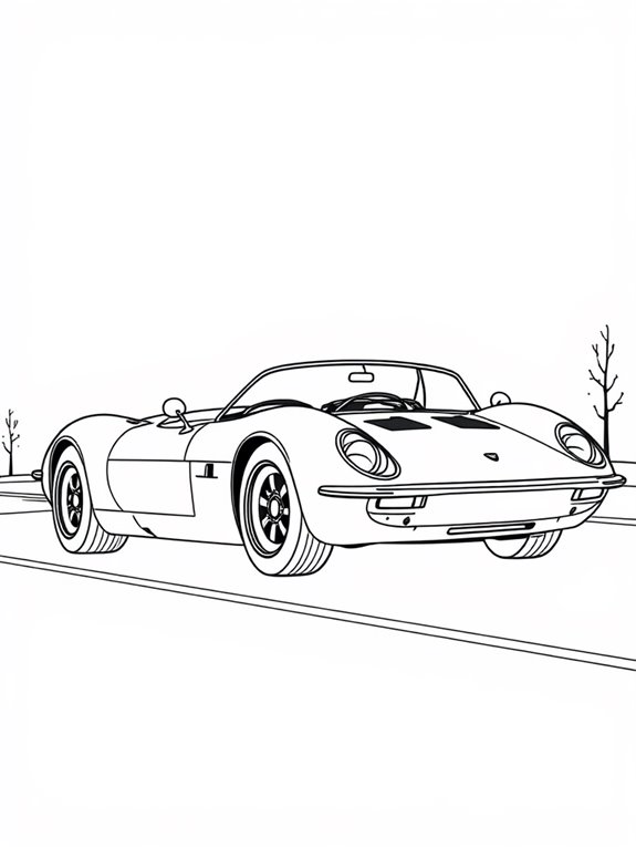 coloring page of cars