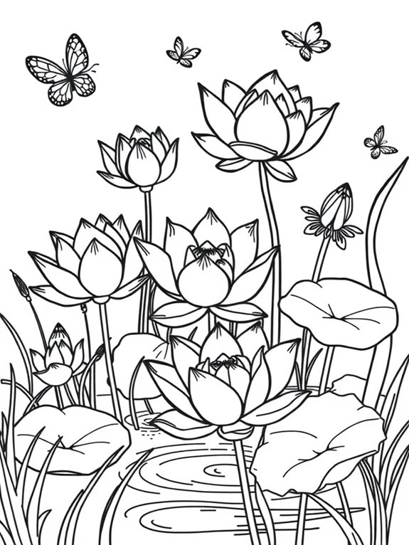 coloring page of lotus