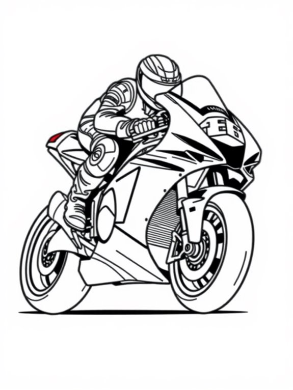 coloring page of motogp