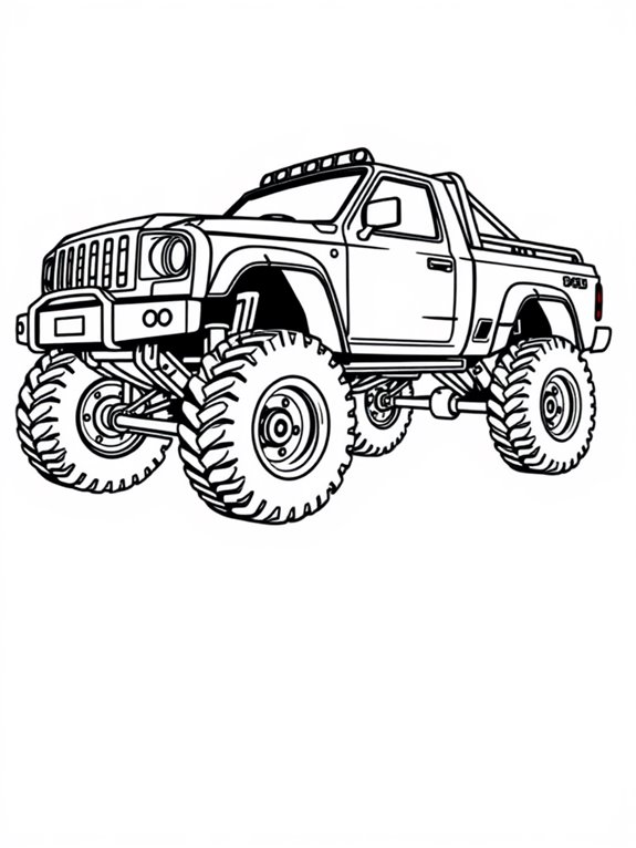 coloring page of truck