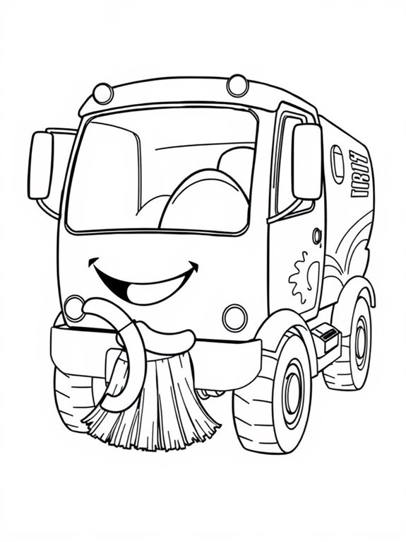 coloring page of truck