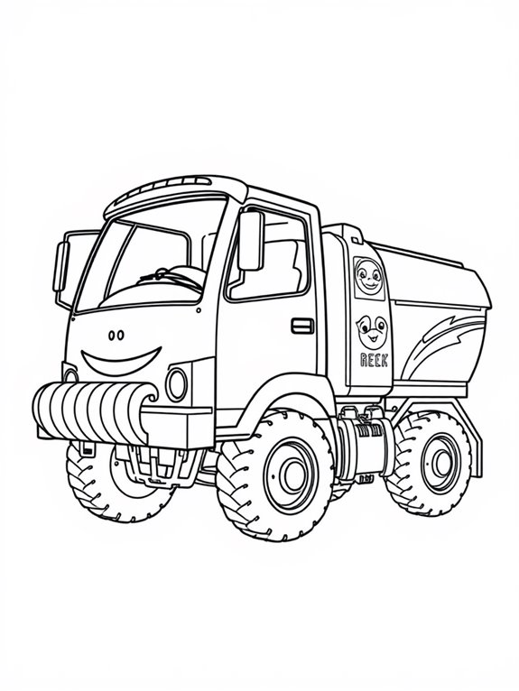 coloring page of truck