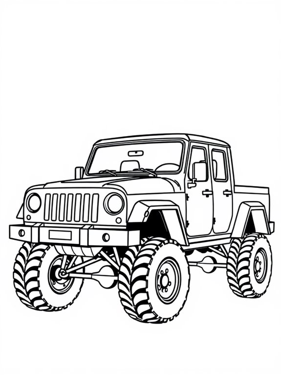 coloring page of truck