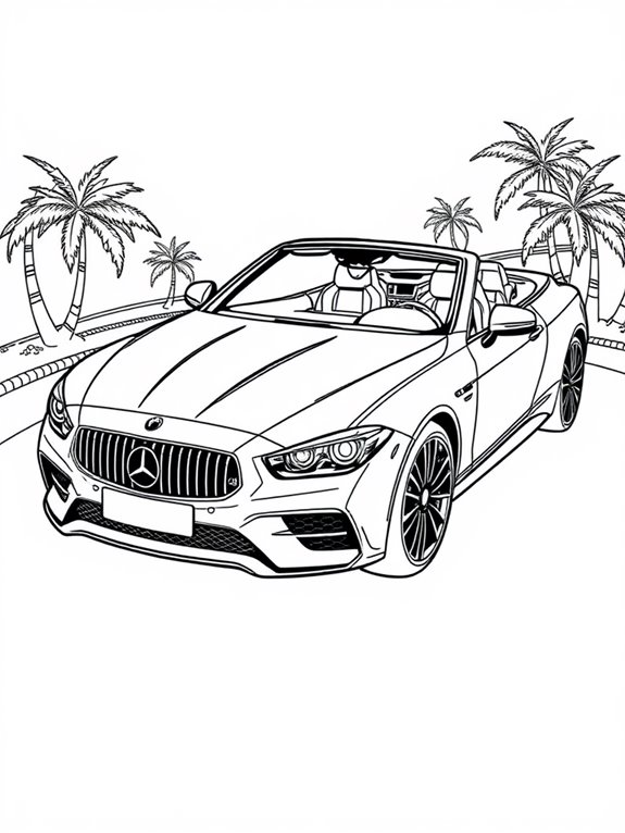 convertible luxury car coloring