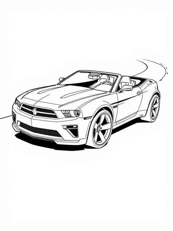 cool convertible coloring page