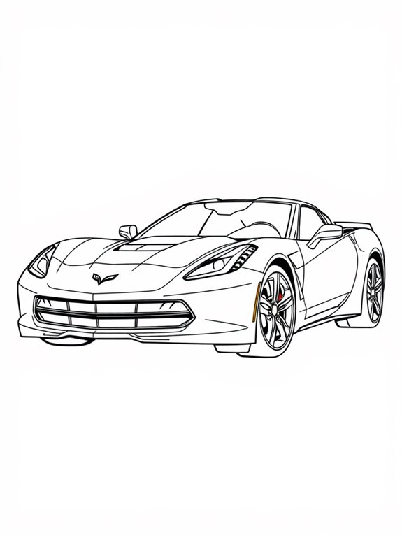 Printable Corvette Coloring Pages