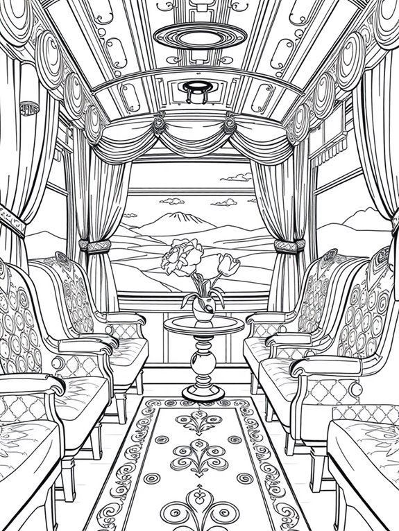 cozy luxury train interior