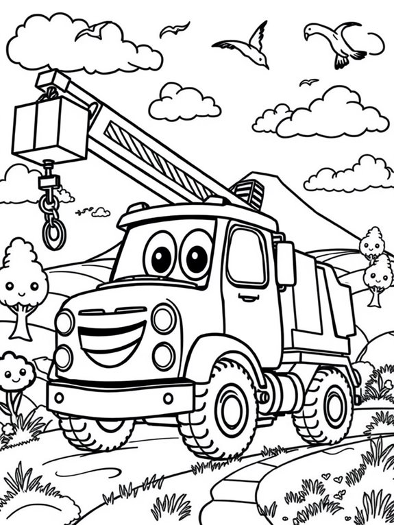 crane truck on adventure
