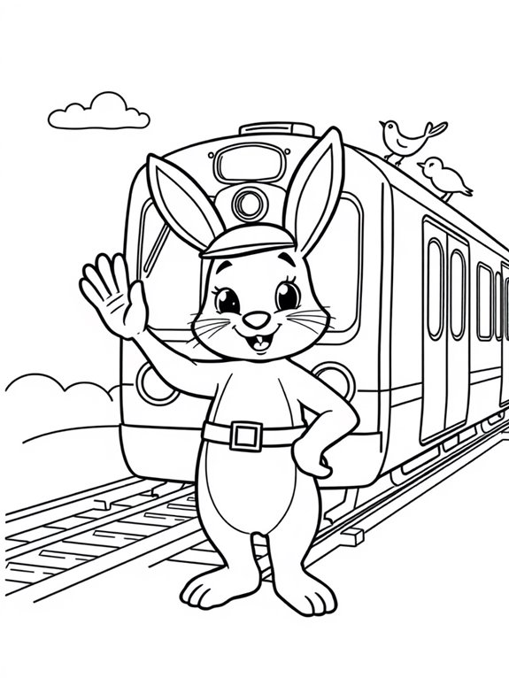 cute animal conductor subway