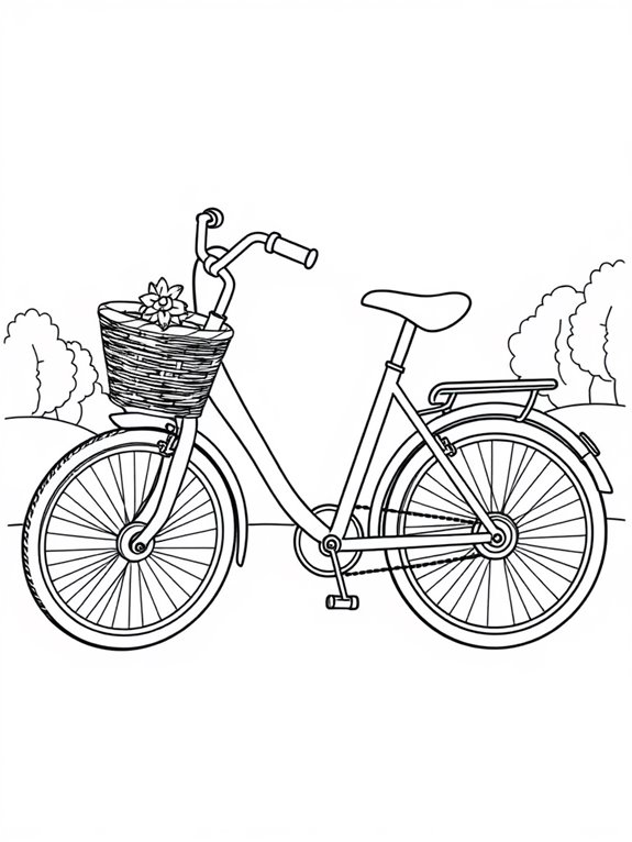 cute bicycle with basket