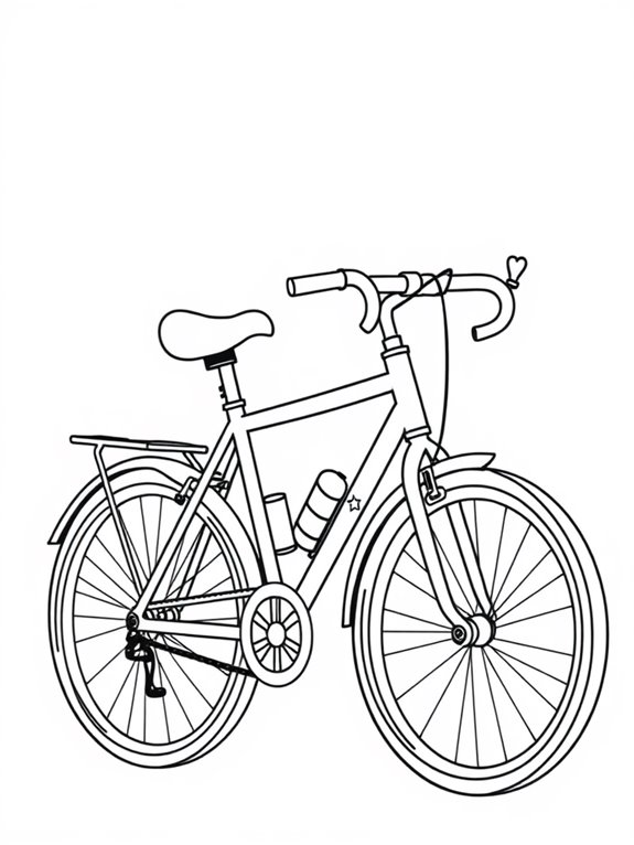 cute bike coloring page