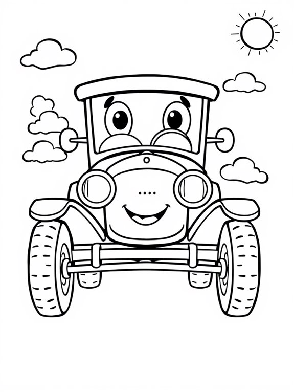 cute cartoon ford model t