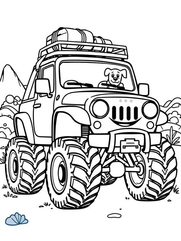 cute cartoon off road car