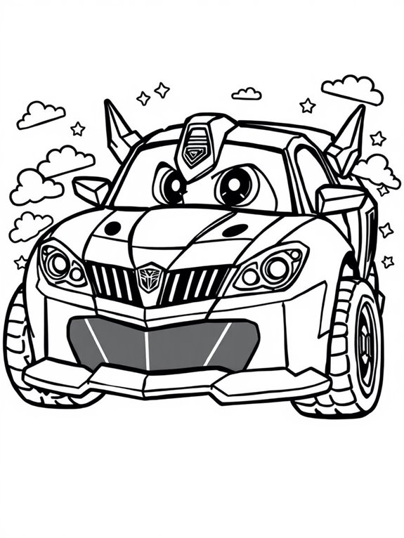 cute decepticon coloring page