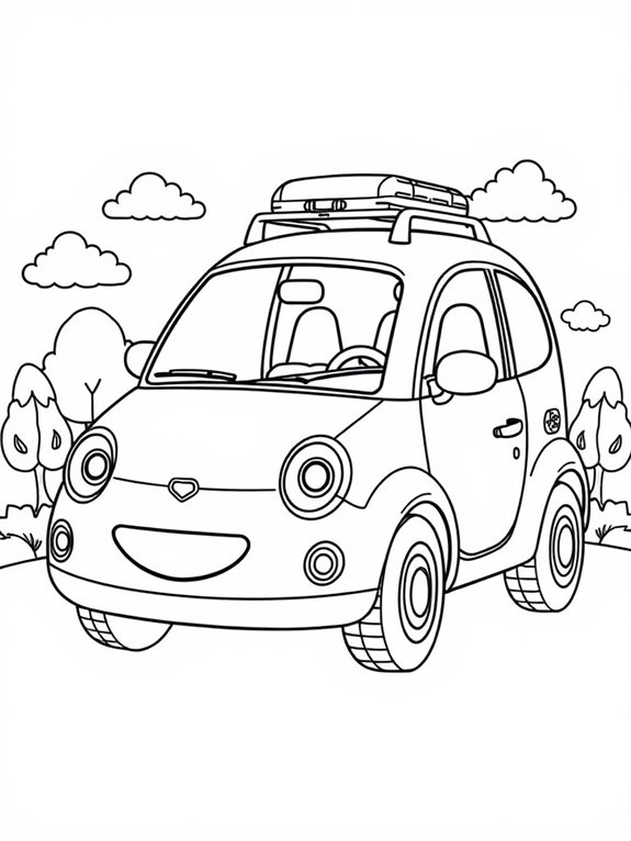 cute electric family car