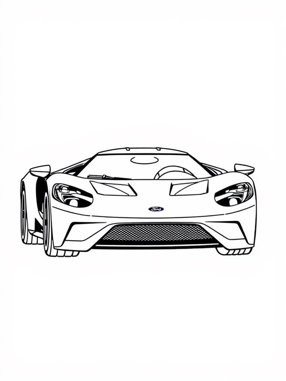 cute ford gt drawing