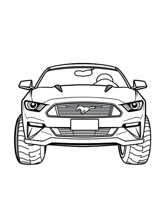 cute mustang coloring page