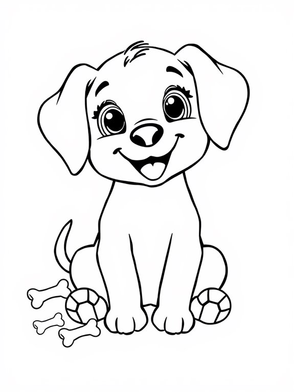 cute puppy bentley coloring page