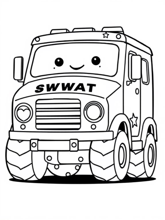 cute swat vehicle illustration