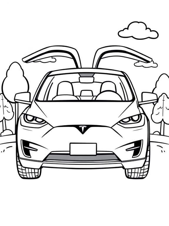 cute tesla model x