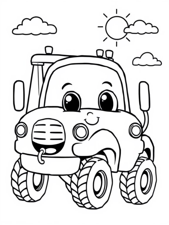 cute tow truck illustration