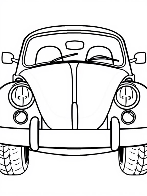 cute volkswagen beetle coloring