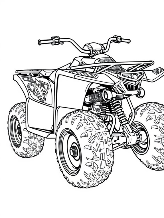 detailed atv coloring page