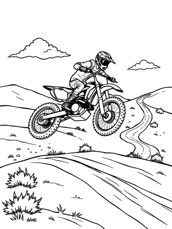 dirt bike in landscape