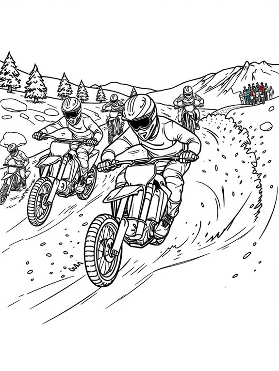 dirt bike race scene