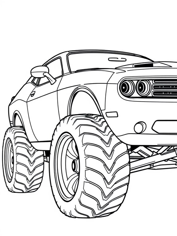 dodge challenger coloring page