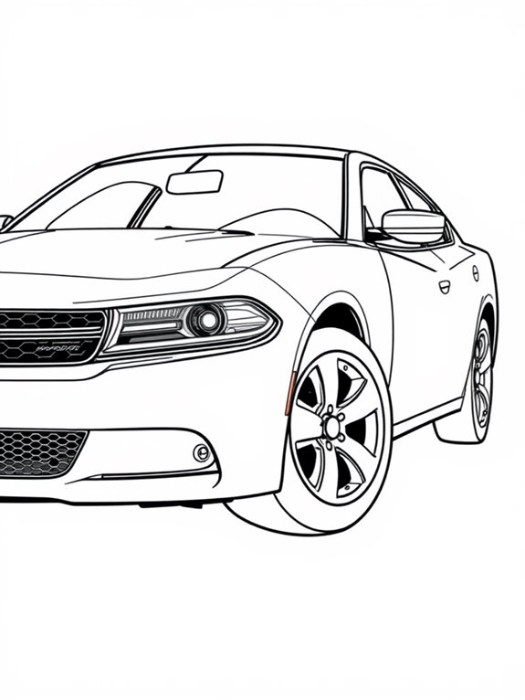 dodge charger coloring fun