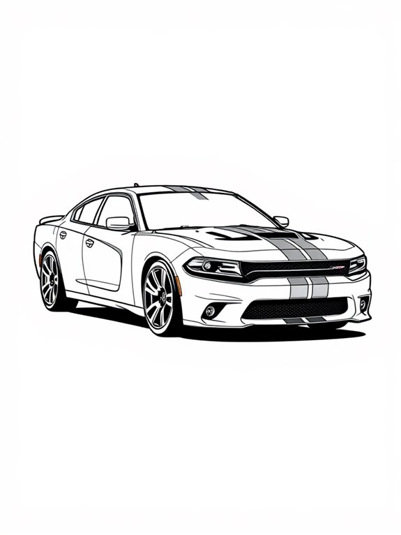 dodge charger racing stripe