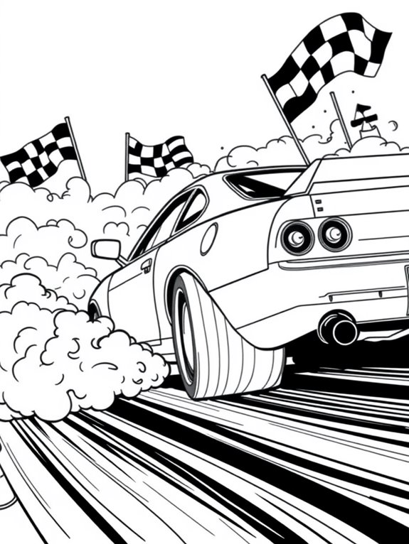 drift car coloring activity