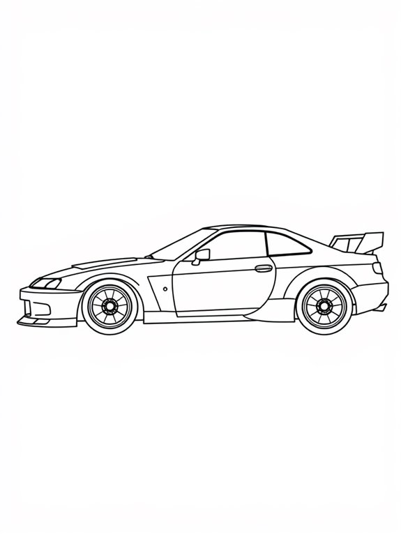 drift car coloring activity